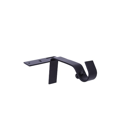Fast Fit Kenney Fast Fit Matte Black Curtain Rod Bracket 5/8 in. L KN76008